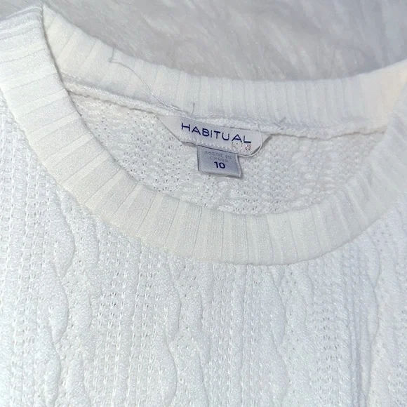 Habitual kids Cable Knit Sweater ivory color size 10 new with tags - Picture 2 of 4
